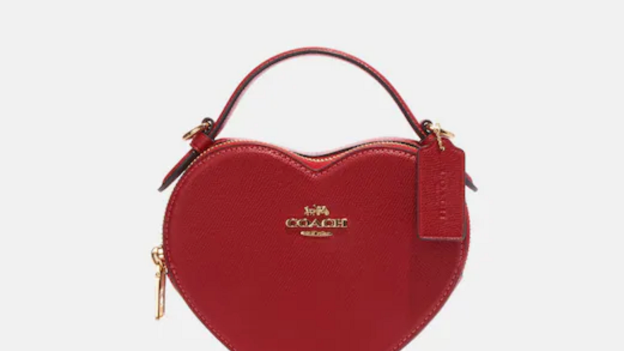 Coach Valentines Collection all BLACK Heart Crossbody - She's edgy and