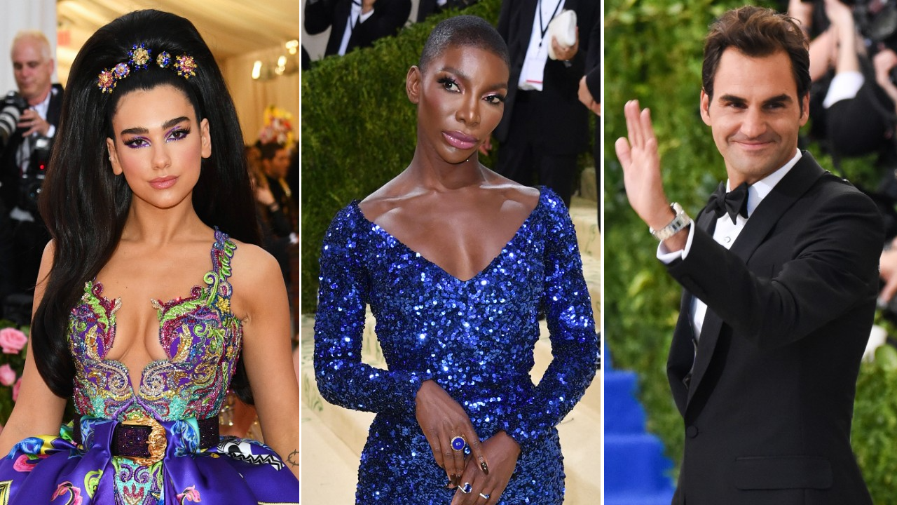 Dua Lipa, Michaela Coel, Roger Federer