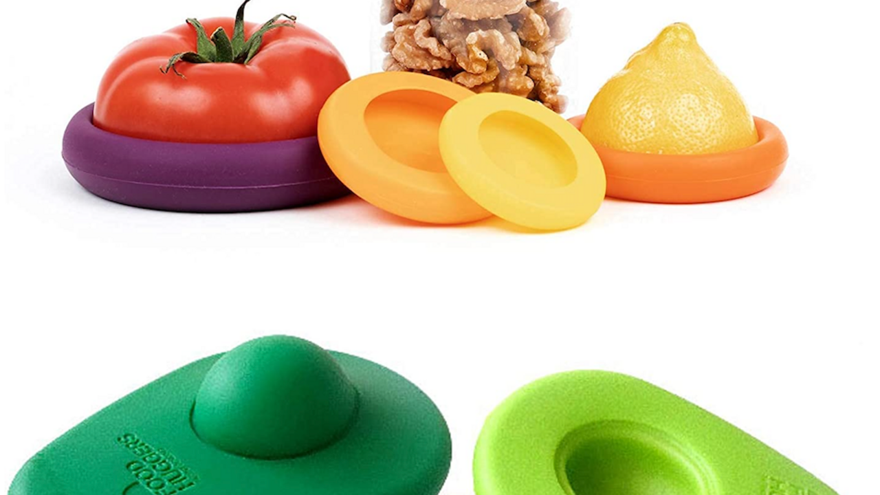 Farberware Food Huggers Reusable Silicone Savers Set of 4 Fresh Greens