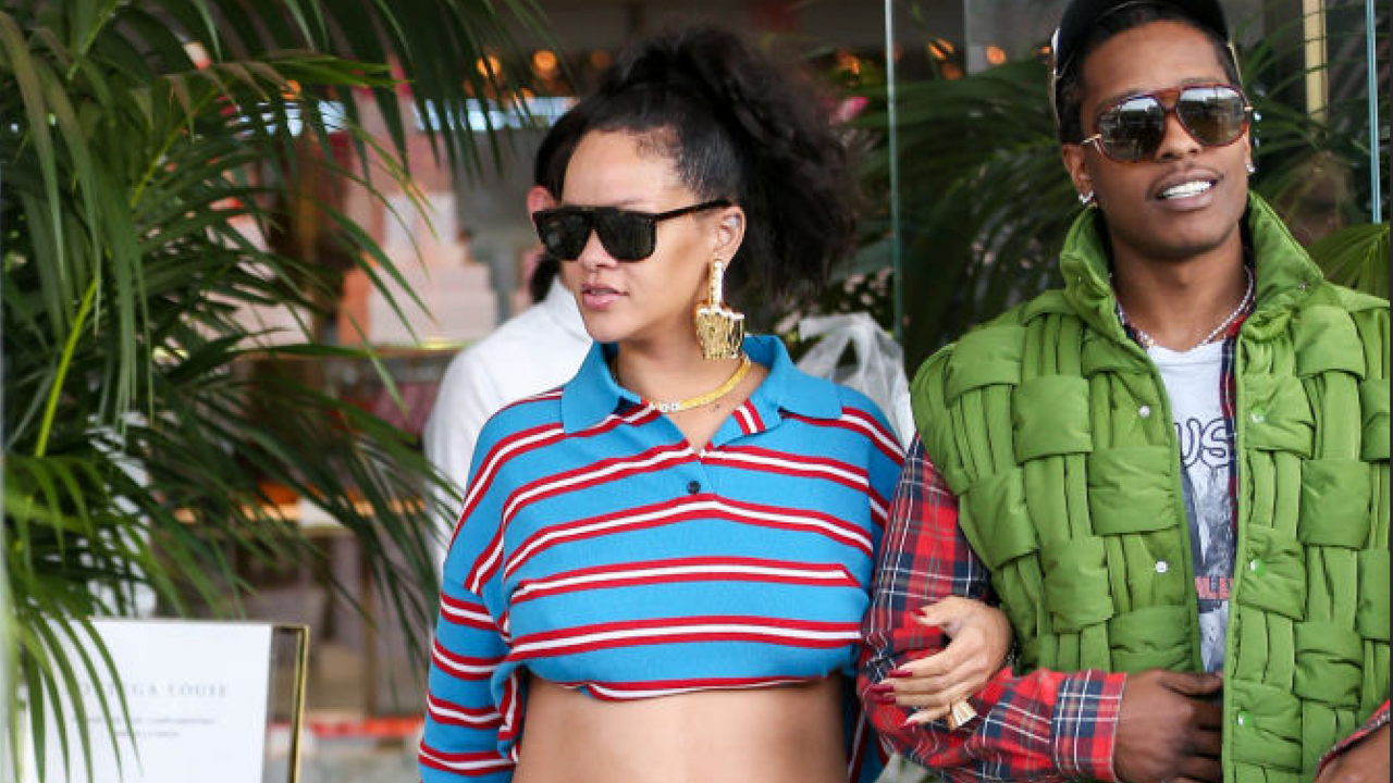Rihanna and Hailey Bieber twin in polo-style shirt - ABC News