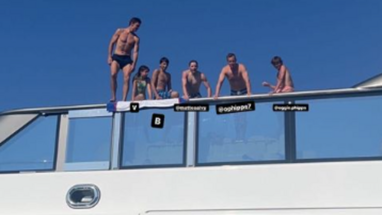 Tom Brady soaks up sun on yacht in St Tropez and gives son boxing