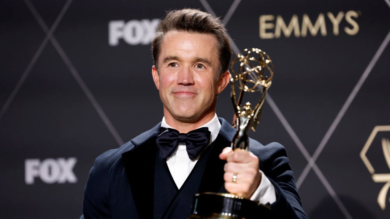  Rob McElhenney, winner of Outstanding Unstructured Reality Program for "Welcome To Wrexham," poses in the press room during the 75th Primetime Emmy Awards at Peacock Theater on January 15, 2024 in Los Angeles, California.
