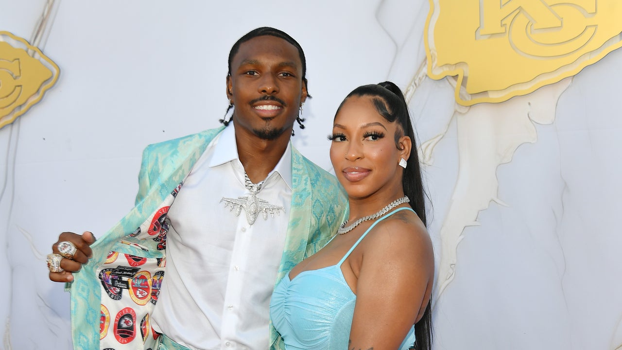 Mecole Hardman and arrive on the Red Carpet prior to the Kansas City Chiefs Super Bowl Ring Ceremony at Nelson-Atkins Museum of Art on June 13, 2024 in Kansas City, Missouri.