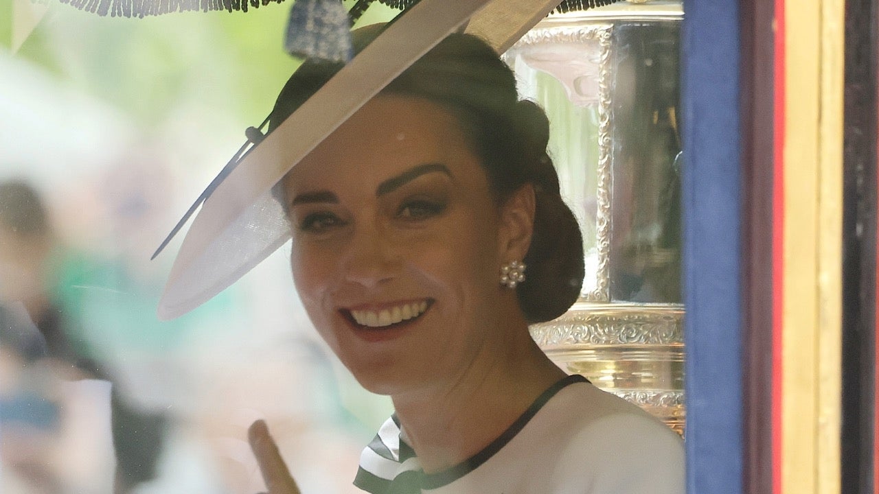 Kate Middleton Smiles At Trooping The Colour During First Public ...