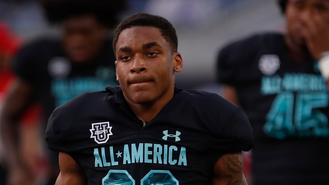 Team Pressure defensive back Andre Seldon (20) during the 2020 Under Armour All-America Game on January 02, 2020 at Camping World Stadium in Orlando, FL.