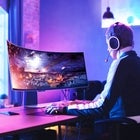 Man sitting at monitor