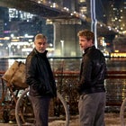 george clooney and brad pitt film 'the wolfs' in nyc