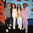 Richie Moriarty, Rebecca Wisocky, Román Zaragoza and Utkarsh Ambudkar at Entertainment Weekly's San Diego Comic-Con party