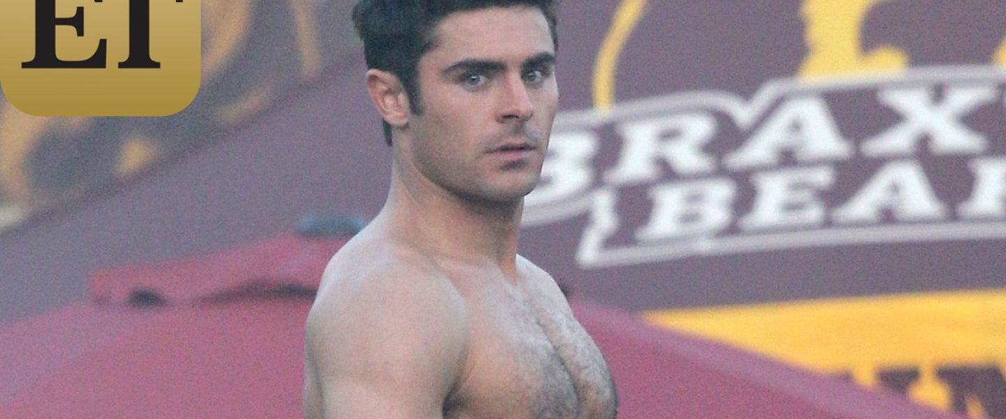 Shirtless Zac Efron Shows Off 8Pack on 'Neighbors 2' Set