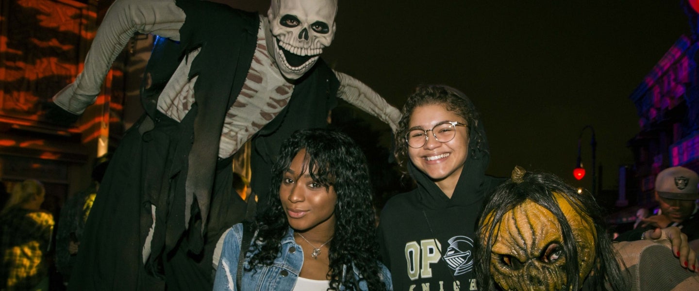 Normani Kordei and Zendaya at Halloween Horror Nights