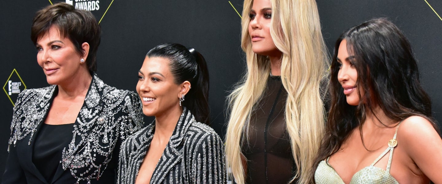 Kris Jenner, Kourtney Kardashian, Khloe Kardashian, and Kim Kardashian West at the People's Choice Awards 2019