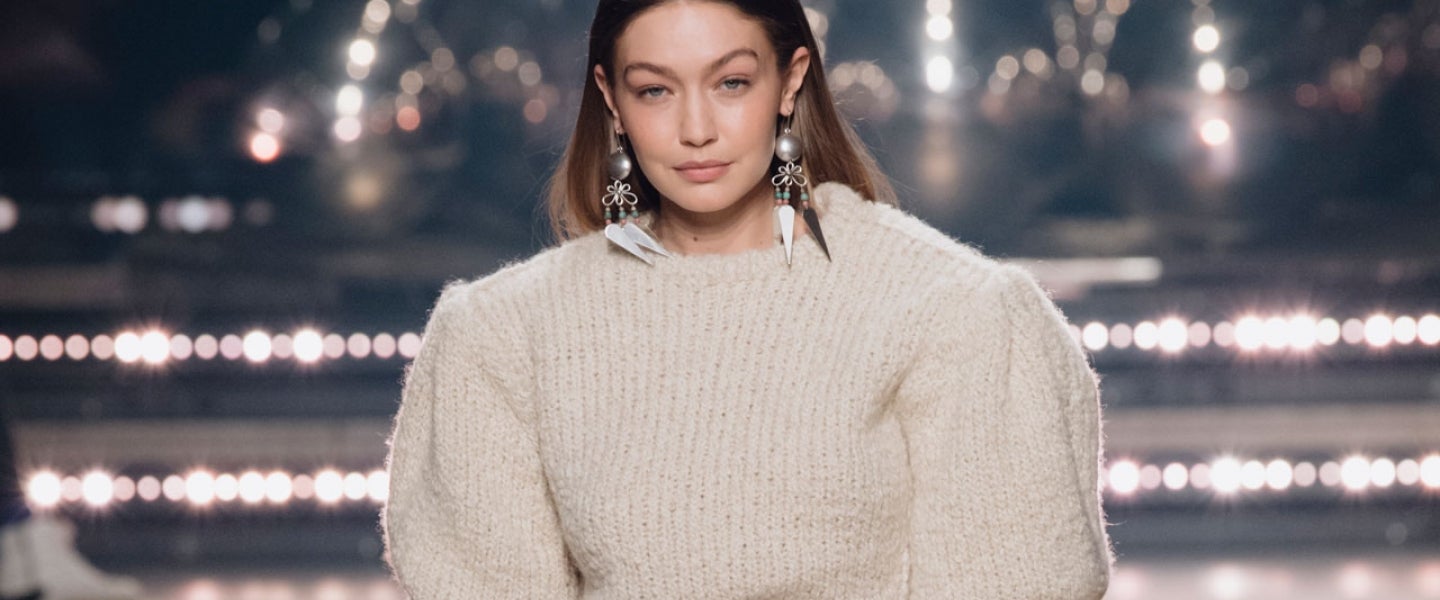 gigi hadid on Isabel Marant Runway - Paris Fashion Week Womenswear Fall/Winter 2020/2021