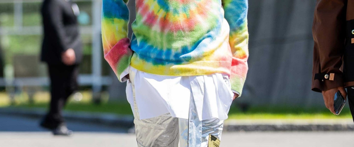 Asap rocky tie outlet dye sweater