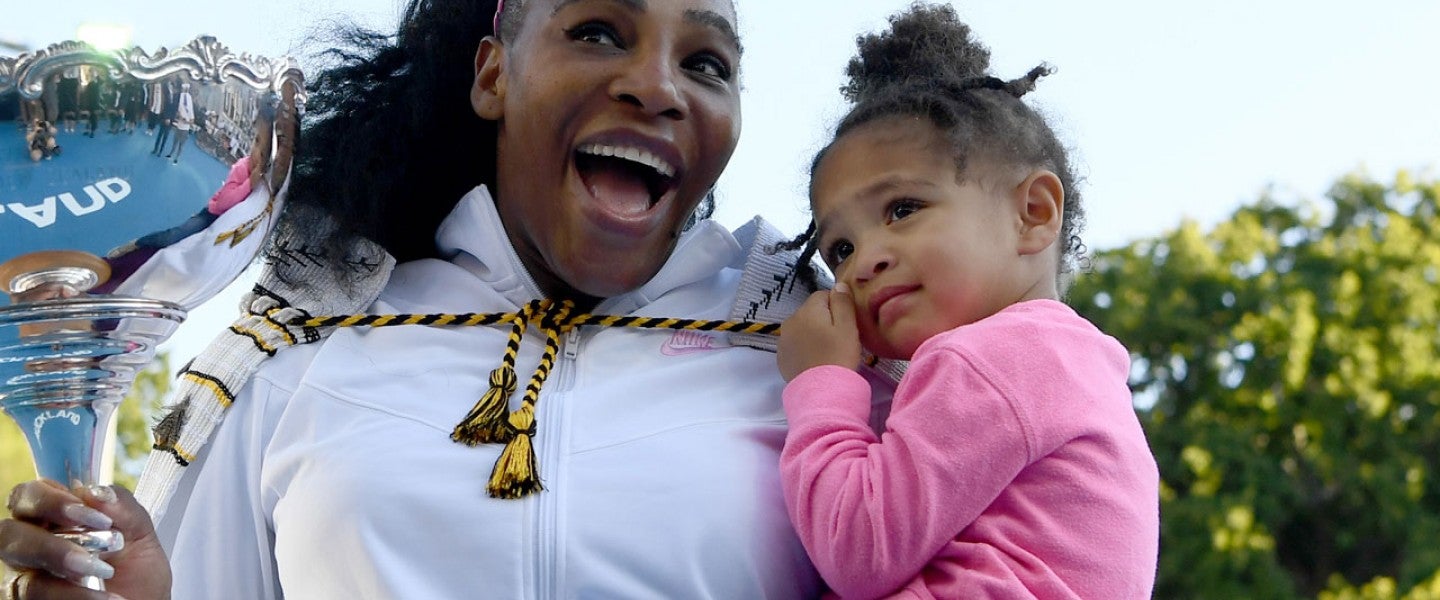 Serena Williams and daughter Alexis Olympia in january 2020