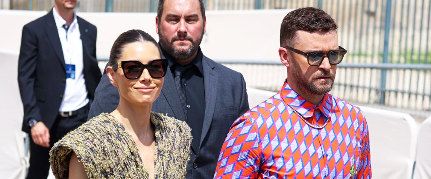 Jessica Biel and Justin Timberlake attend the Kenzo Menswear Spring News  Photo - Getty Images