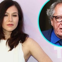 Yael Stone and Geoffrey Rush (inset)