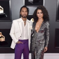 Miguel and Nazanin Mandi at 2019 grammys