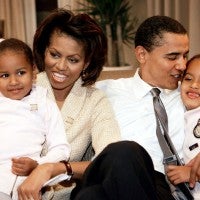 barack obama and family waiting for 2004 election results