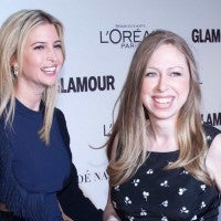 Ivanka Trump and Chelsea Clinton attend the "2014 Glamour Women of the Year Awards" at Carnegie Hall in New York City.