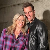 Alison Sweeney and Cameron Mathison on set of Hallmark's 'Hannah Swensen Mysteries'