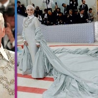 Glenn Close Makes a Statement on Met Gala Red Carpet in Massive Cape