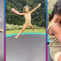 Khloé Kardashian's Kids True and Tatum Thompson Have Trampoline Party