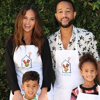 Chrissy Teigen, John Legend, Miles, and Luna