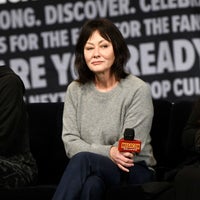  Actress Shannen Doherty speaks during a Q&A session at MegaCon Orlando 2024 at Orange County Convention Center on February 04, 2024 in Orlando, Florida. (Photo by 