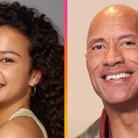 Catherine Laga‘aia and Dwayne Johnson