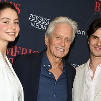 Michael Douglas Makes Rare Red Carpet Appearance With Daughter Carys, 21, and Son Dylan, 23