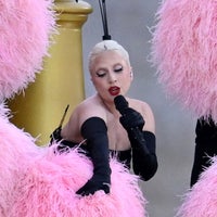 Lady Gaga Dazzles With Pink Feathers During Opening Ceremony Performance at 2024 Olympics