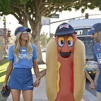 Paris Hilton and Nicole Richie work at Sonic Drive-In while filming scenes for “The Simple Life” reboot TV show on August 05, 2024 in Duarte, California.