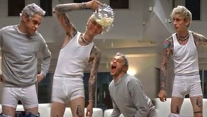 Pete Davidson and Machine Gun Kelly Strip Down to Their Underwear During Livestream