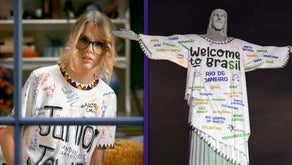 See Taylor Swift's 'Junior Jewels' T-Shirt Projected onto Christ the  Redeemer in Brazil