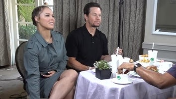 Watch Ronda Rousey Surprise 'Mile 22' Co-Star Mark Wahlberg With His Own Burger! (Exclusive)