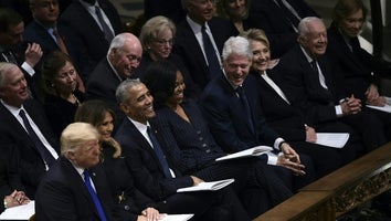 All 5 Living Presidents and First Ladies Sit in Same Row at George H.W. Bush's Funeral Service