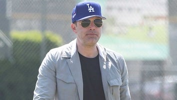 Ben Affleck play baseball with his son Sam in Los Angeles on March 24