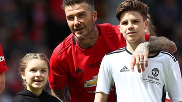 David Beckham's Kids Cheer Him on During Charity Soccer Game