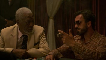 Morgan Freeman and Blerim Destani Play a Tense Game of Poker in 'The Poison Rose' (Exclusive Clip)