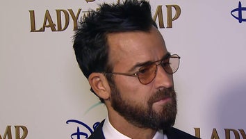 Watch Justin Theroux's Dog Take Over the 'Lady and the Tramp' Premiere!