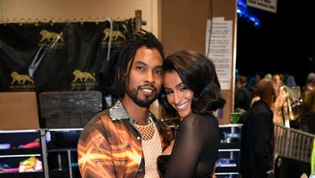 Miguel and Nazanin Mandi at latin grammys