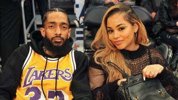 Nipsey Hussle and Lauren London at lakers game in 2017