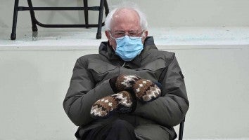 Bernie Sanders Reacts to Inauguration Mittens Memes