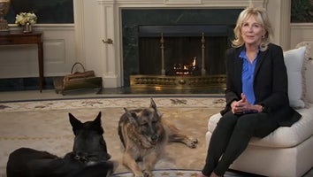 Jill Biden Records PSA for Puppy Bowl With First Dogs Champ and Major: Watch!