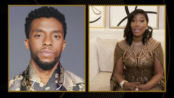 Chadwick Boseman's Wife Taylor Simone Ledward Tearfully Accepts His Posthostumous Golden Globe