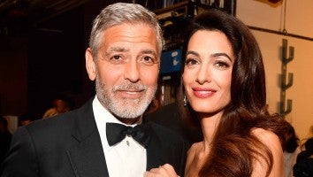 George Clooney Poses With French Policemen While at Lunch With Amal and Pals Rande Gerber and Cindy Crawford