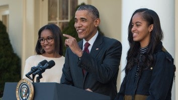 Sasha, Barack, and Malia Obama