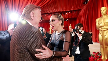 Lady Gaga Kisses Brendan Gleeson on 2023 Oscars Red Carpet