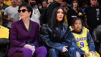 Kim Kardashian, Saint West and Kris Jenner Cheer On Tristan Thompson Courtside at L.A. Lakers Game