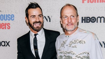 Justin Theroux on His Bromance With Woody Harrelson: 'I'm in Competition' With Matthew McConaughey (Exclusive)